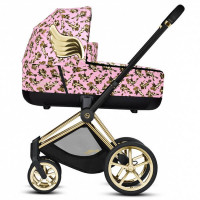 Коляска с золотыми крыльями Priam 2 в 1 Jeremy Scott Cherub Pink 2019