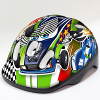 Дитячий велосипедний шолом XS 49-55 Kidy Cars green HM-BS234