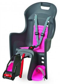 Дитяче велокрісло Boodie FF for frame Grey/pink 8630400033