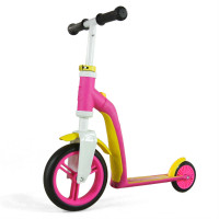 Велобіг+самокат 2 в 1 Highway baby колір pink/yellow