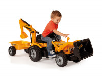 Педальный трактор Builder Max tractor trailer с прицепом 033389