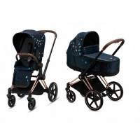 Коляска универсальная Priam 2 в 1 Jewels of Nature dark blue Rose gold