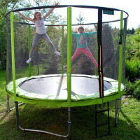 Детский батут 10 FT, диаметр-304 см. цвет: Green