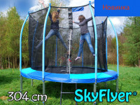 Детский батут 10 FT, диаметр-304 см. цвет: Blue